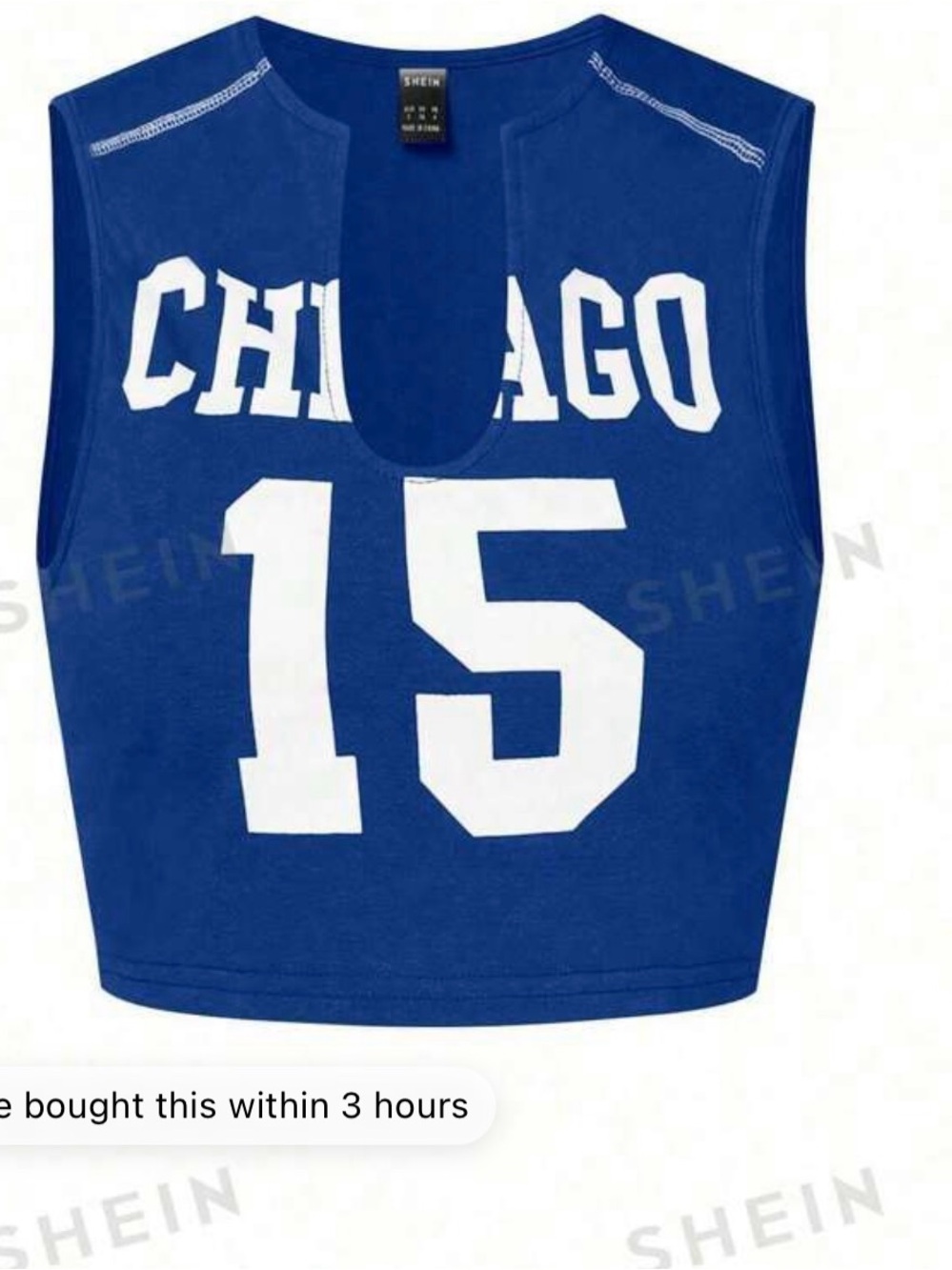 **NEVER WORN** Blue and white Chicago crop top